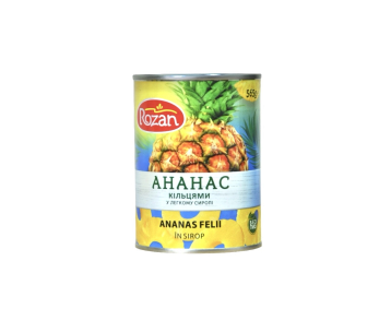 Ананас кольцами в сиропе TM Rozan